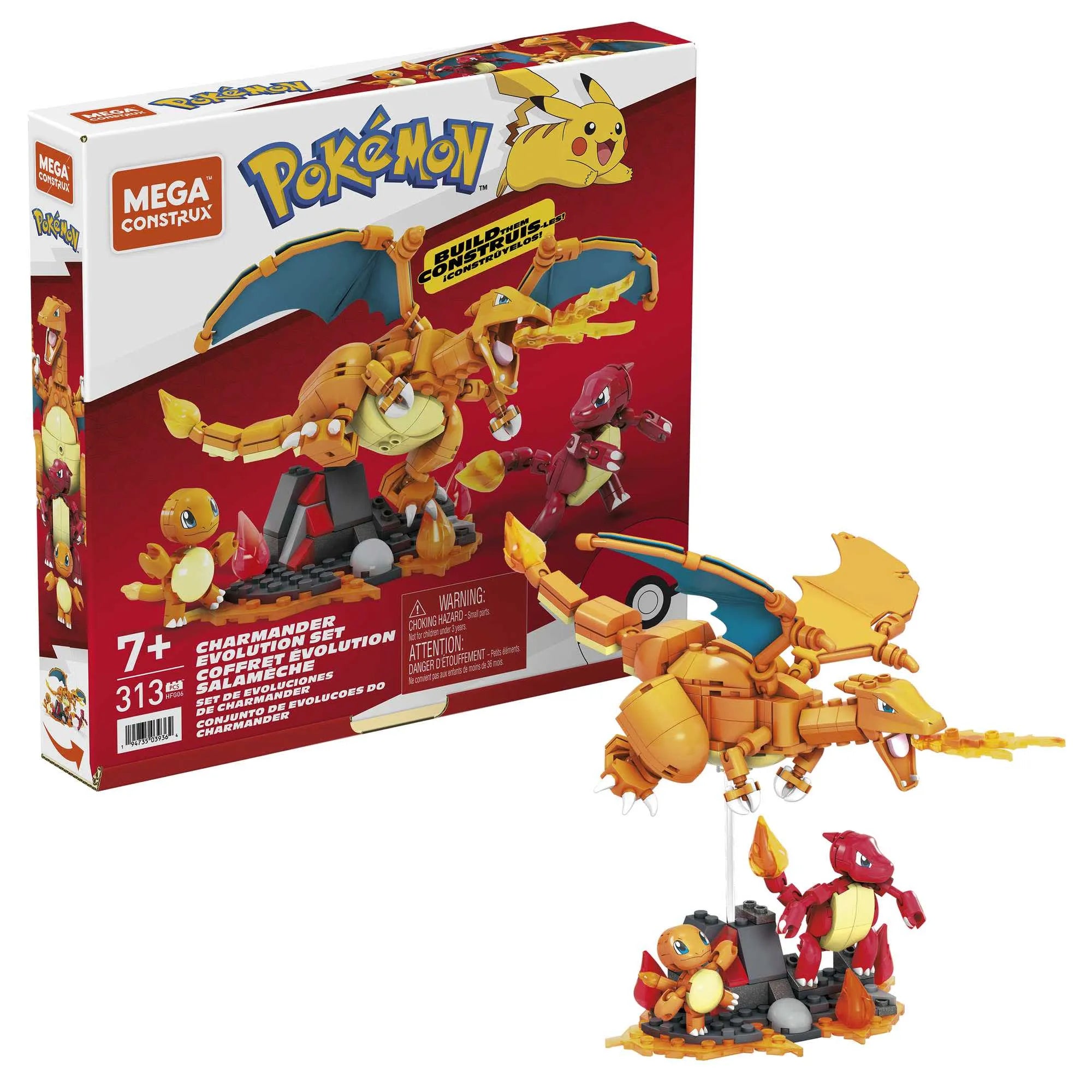 MEGA Construx – Pokémon Glumanda Evolution Set - Card Club